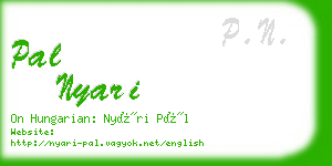 pal nyari business card